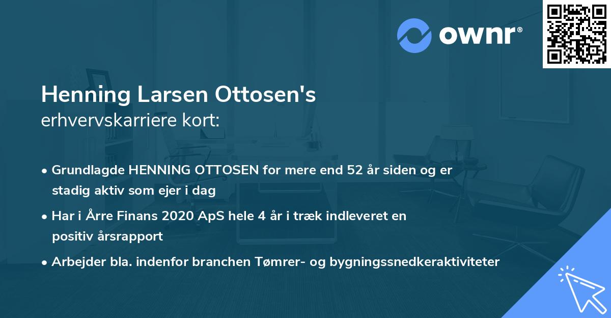 Henning Larsen Ottosen's erhvervskarriere kort