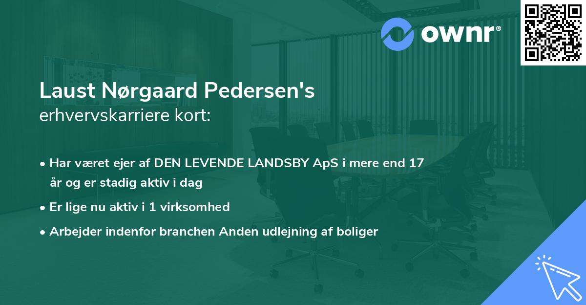 Laust Nørgaard Pedersen's erhvervskarriere kort