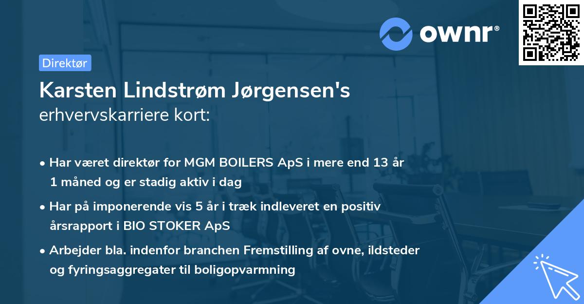 Karsten Lindstrøm Jørgensen's erhvervskarriere kort