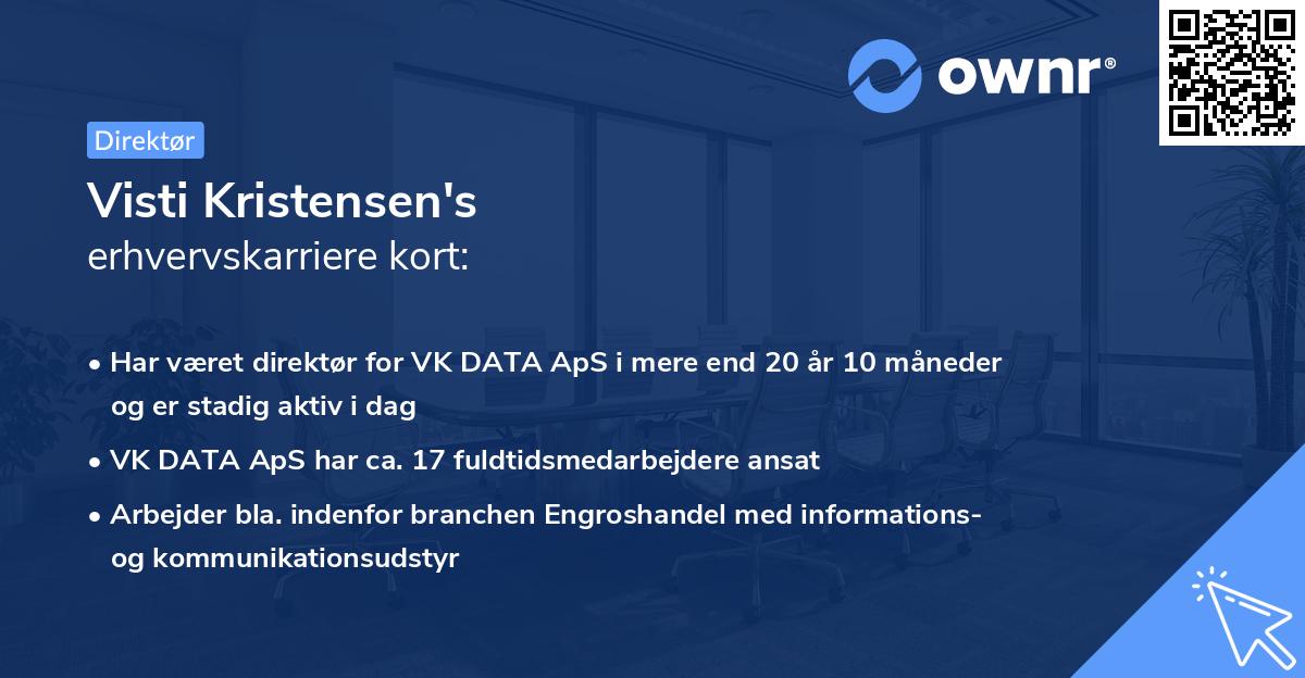 Visti Kristensen's erhvervskarriere kort