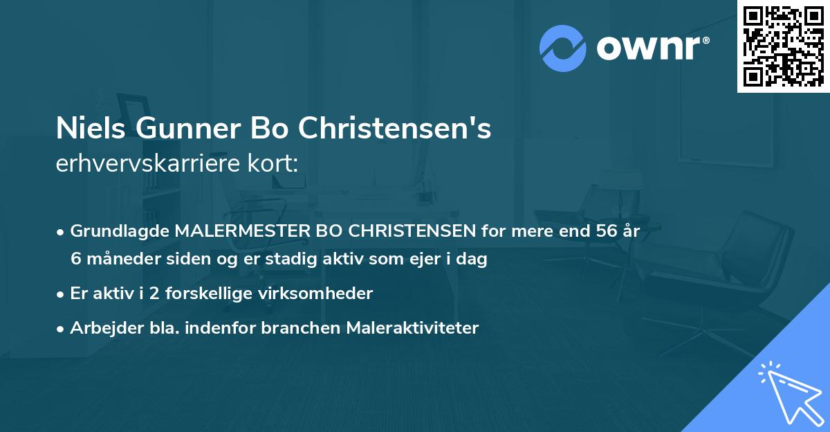 Niels Gunner Bo Christensen's erhvervskarriere kort