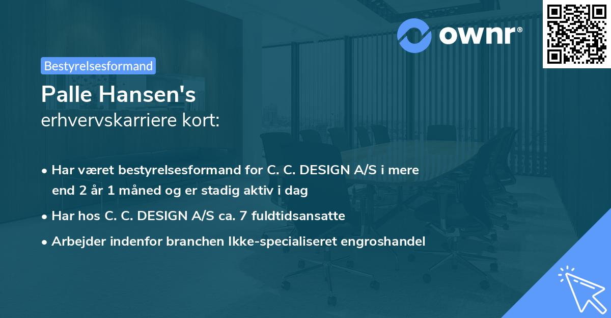 Palle Hansen's erhvervskarriere kort