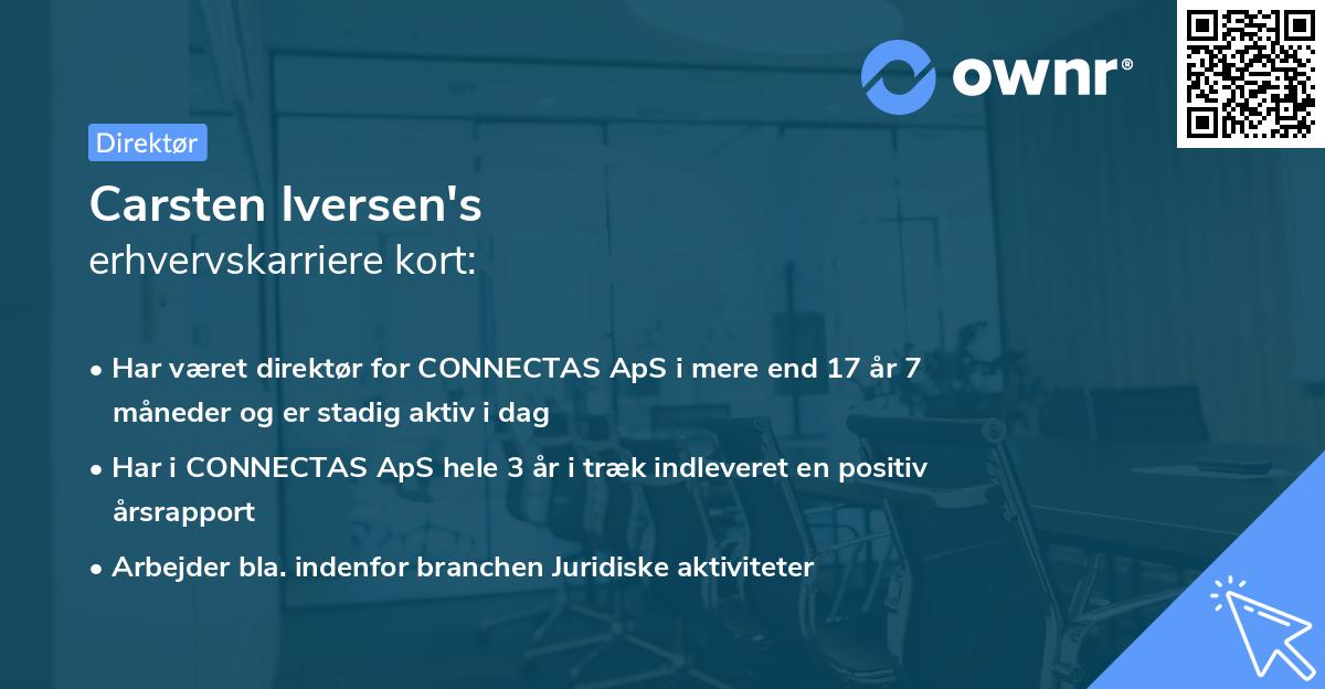 Carsten Iversen's erhvervskarriere kort