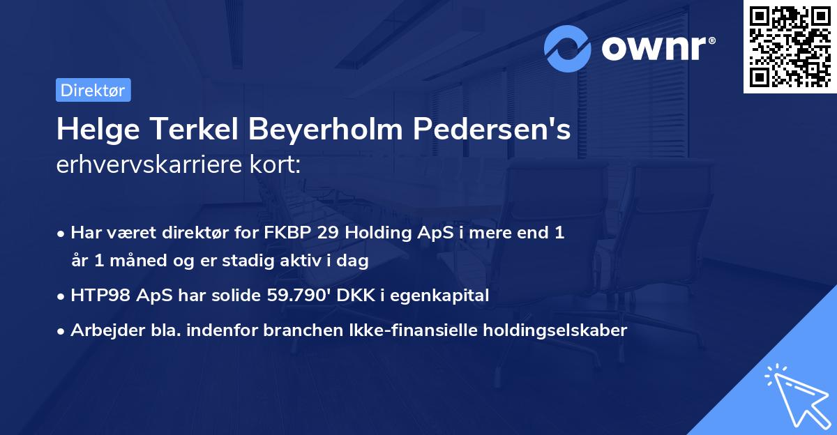 Helge Terkel Beyerholm Pedersen's erhvervskarriere kort