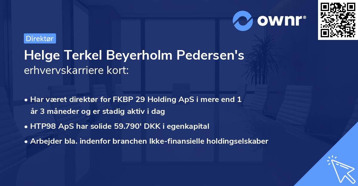 Helge Terkel Beyerholm Pedersen's erhvervskarriere kort