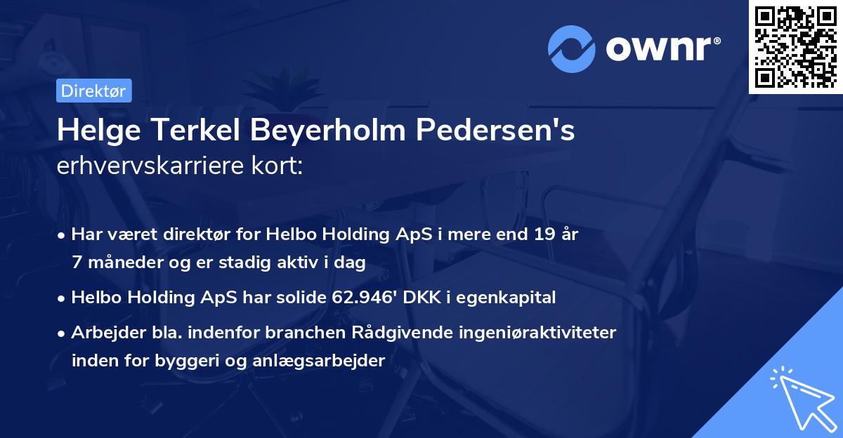 Helge Terkel Beyerholm Pedersen's erhvervskarriere kort