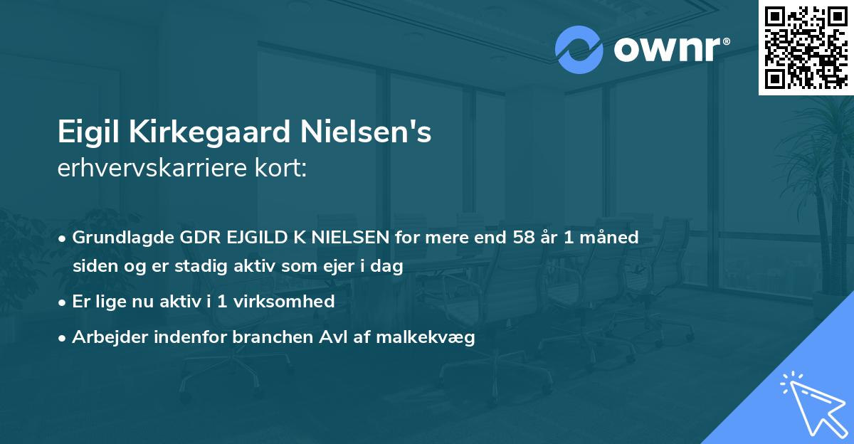 Eigil Kirkegaard Nielsen's erhvervskarriere kort