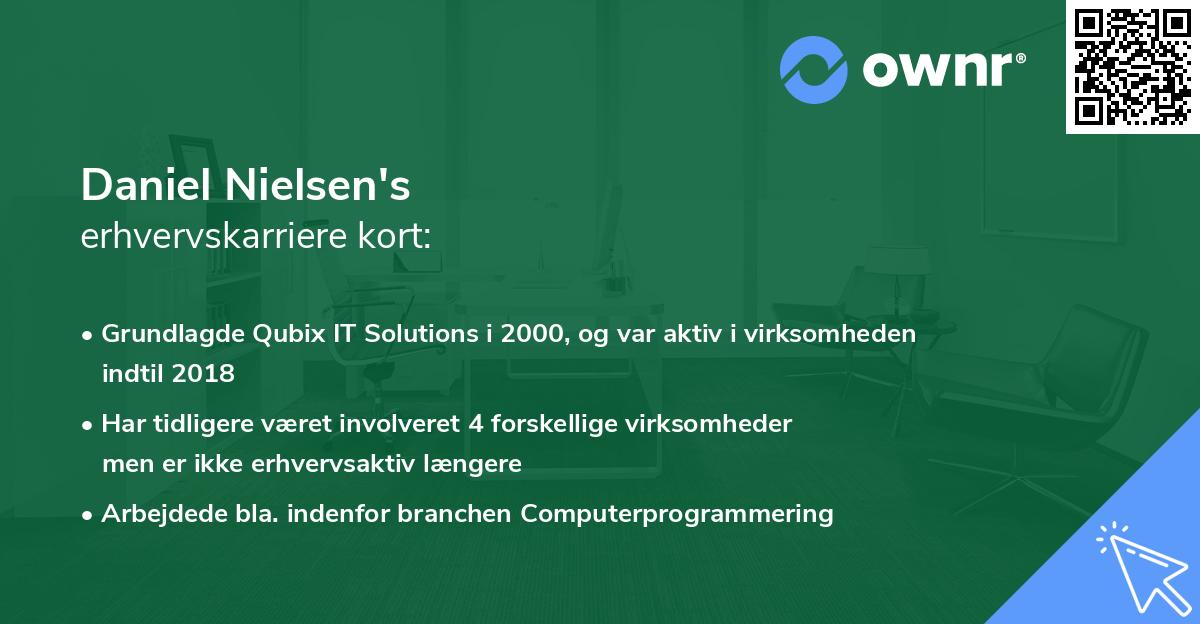 Daniel Nielsen's erhvervskarriere kort