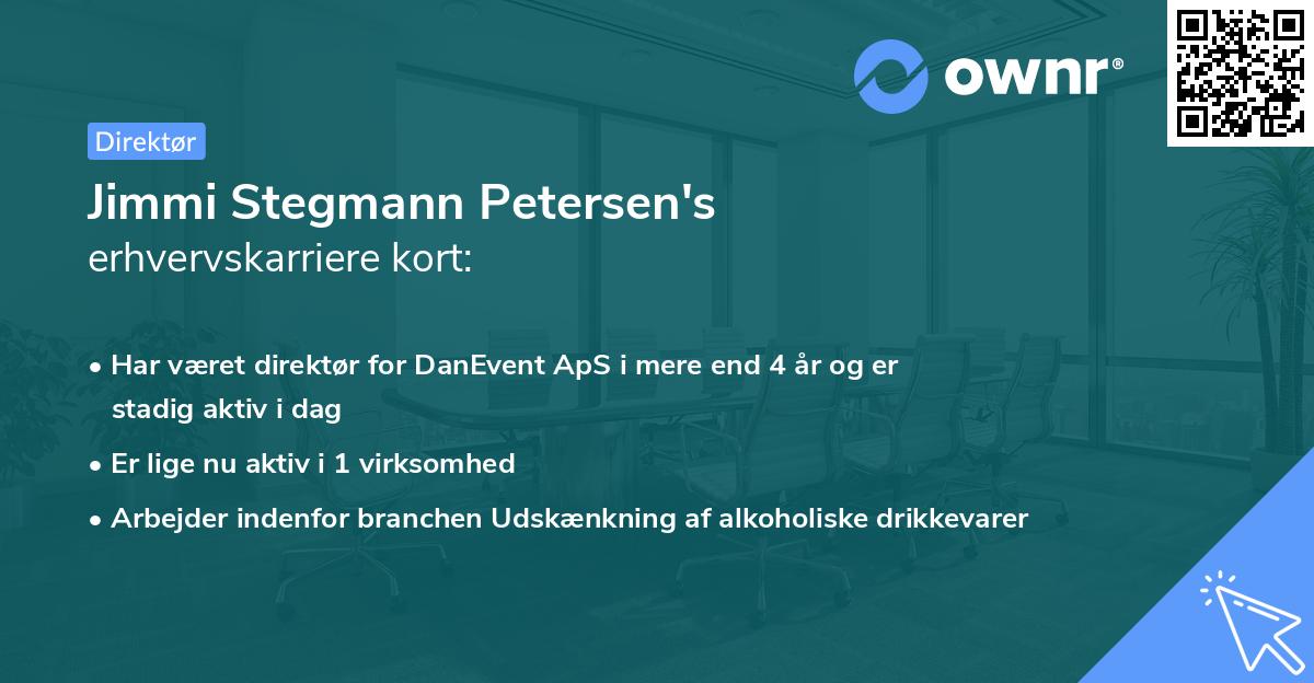 Jimmi Stegmann Petersen's erhvervskarriere kort