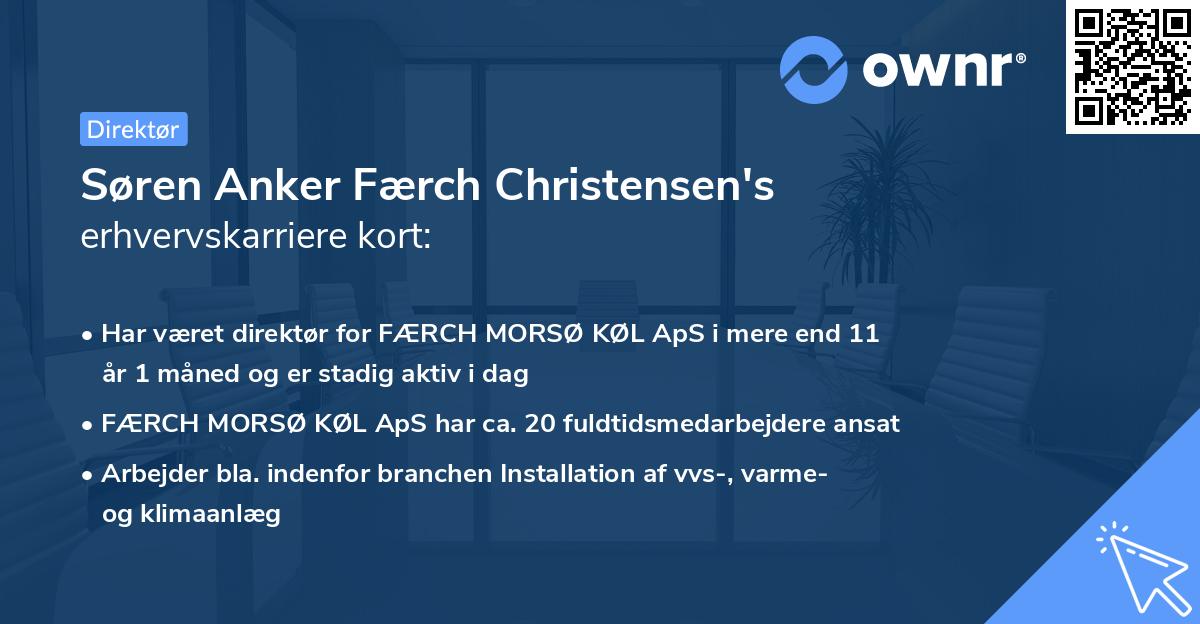 Søren Anker Færch Christensen's erhvervskarriere kort