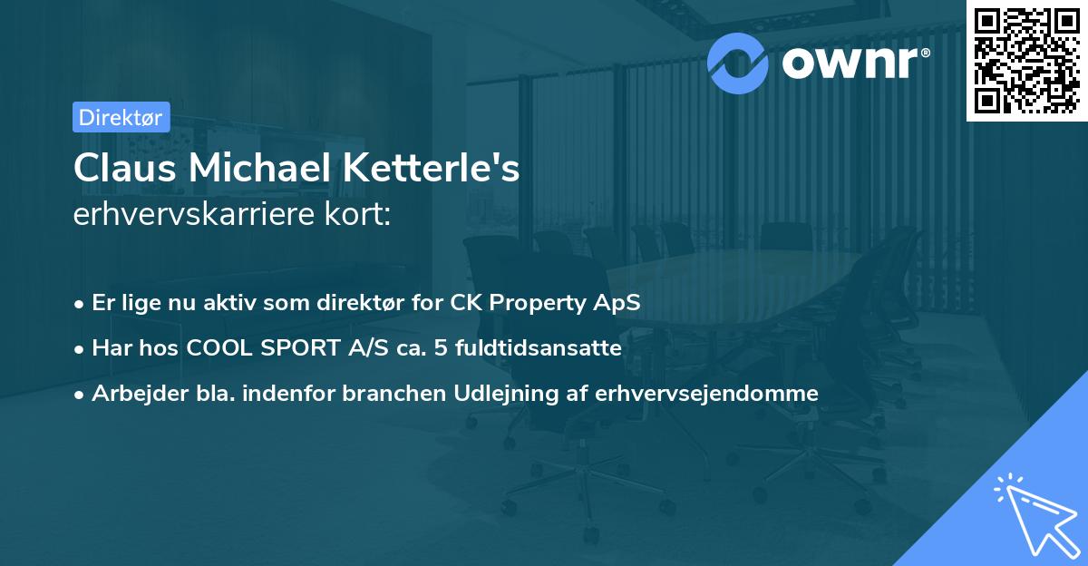 Claus Michael Ketterle's erhvervskarriere kort