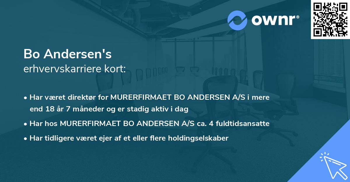 Bo Andersen's erhvervskarriere kort