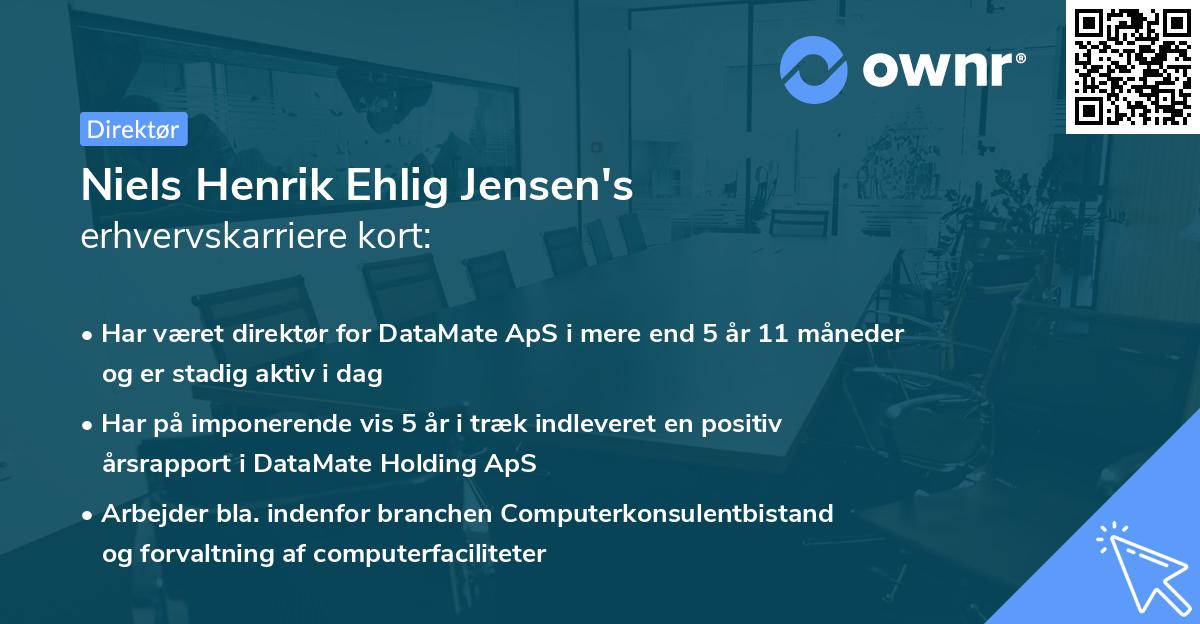 Niels Henrik Ehlig Jensen's erhvervskarriere kort