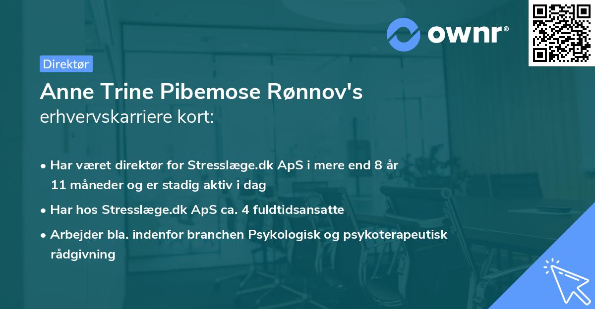Anne Trine Pibemose Rønnov's erhvervskarriere kort