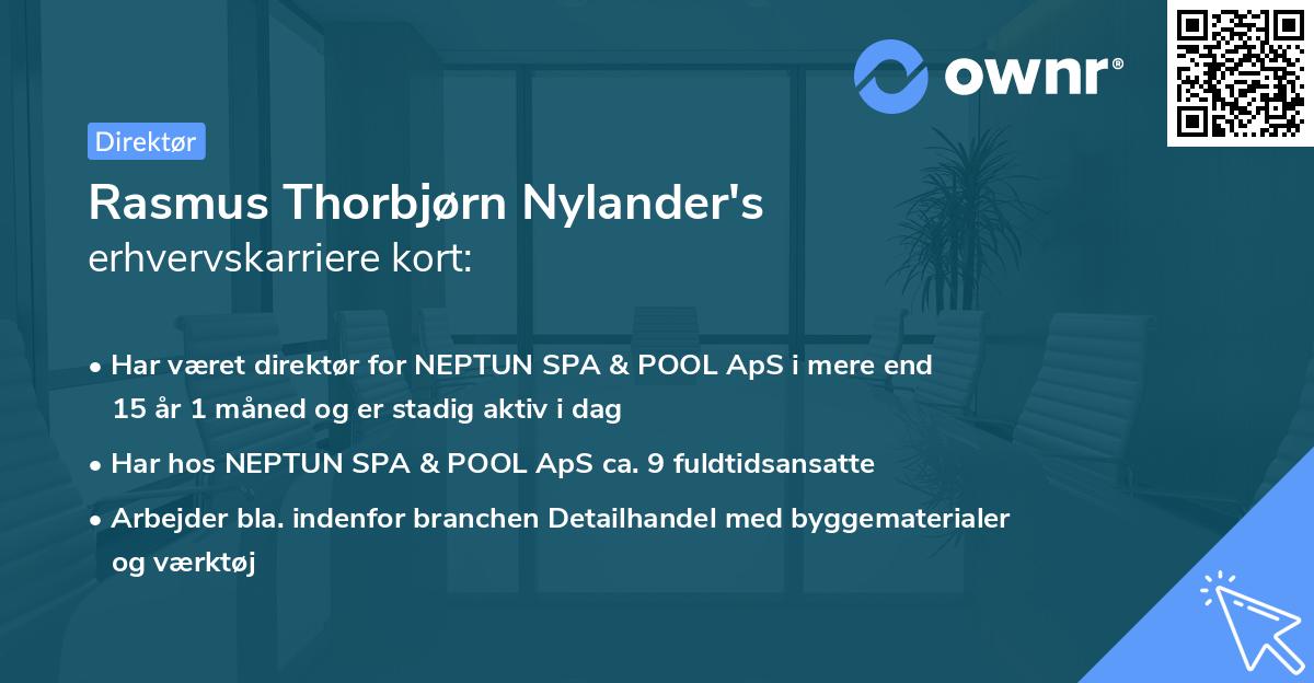 Rasmus Thorbjørn Nylander's erhvervskarriere kort
