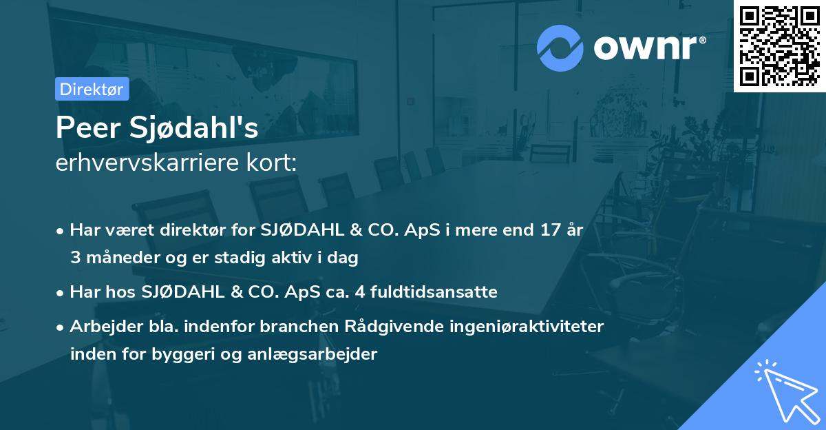 Peer Sjødahl's erhvervskarriere kort