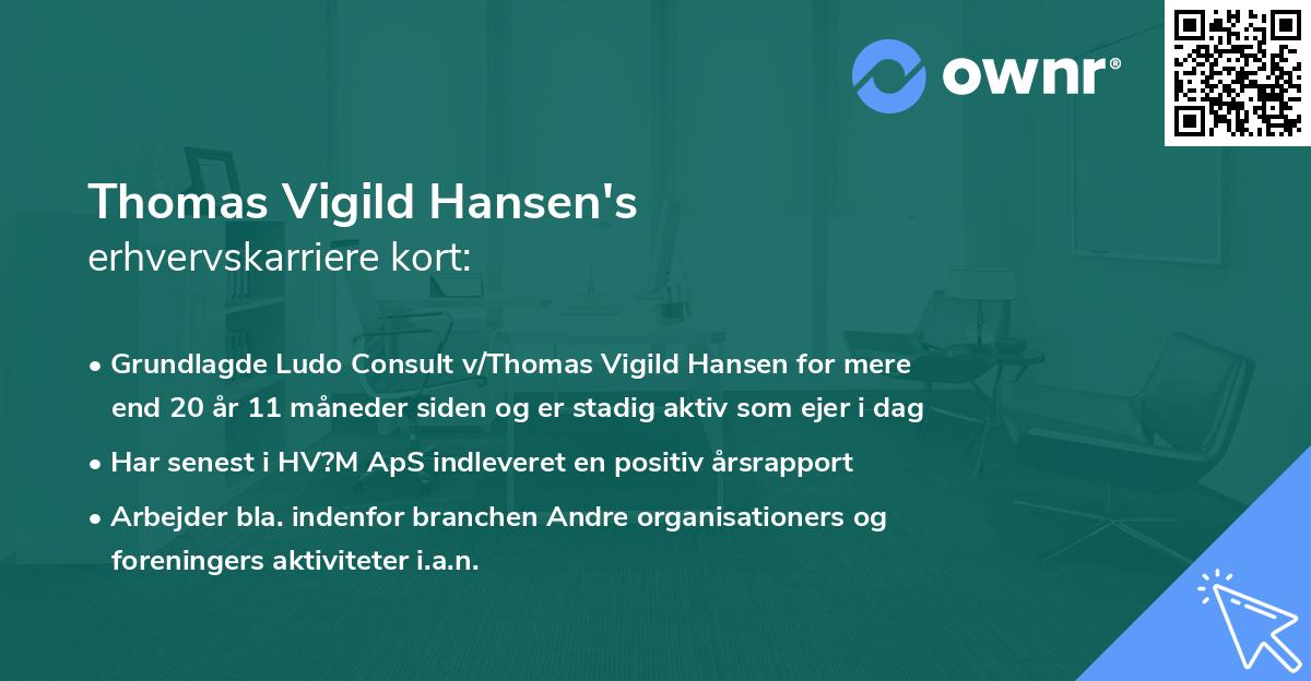 Thomas Vigild Hansen's erhvervskarriere kort