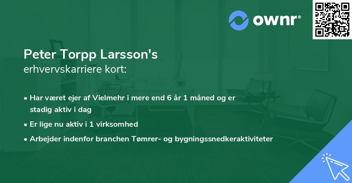 Peter Torpp Larsson's erhvervskarriere kort