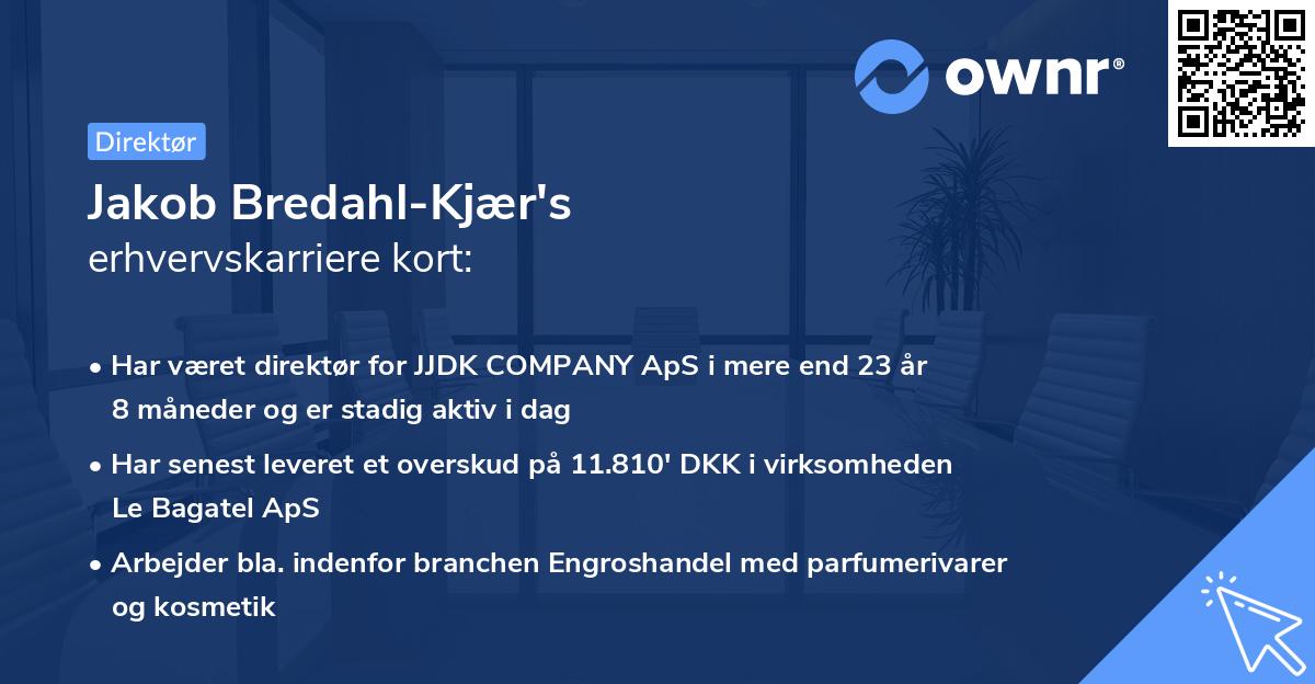 Jakob Bredahl-Kjær's erhvervskarriere kort