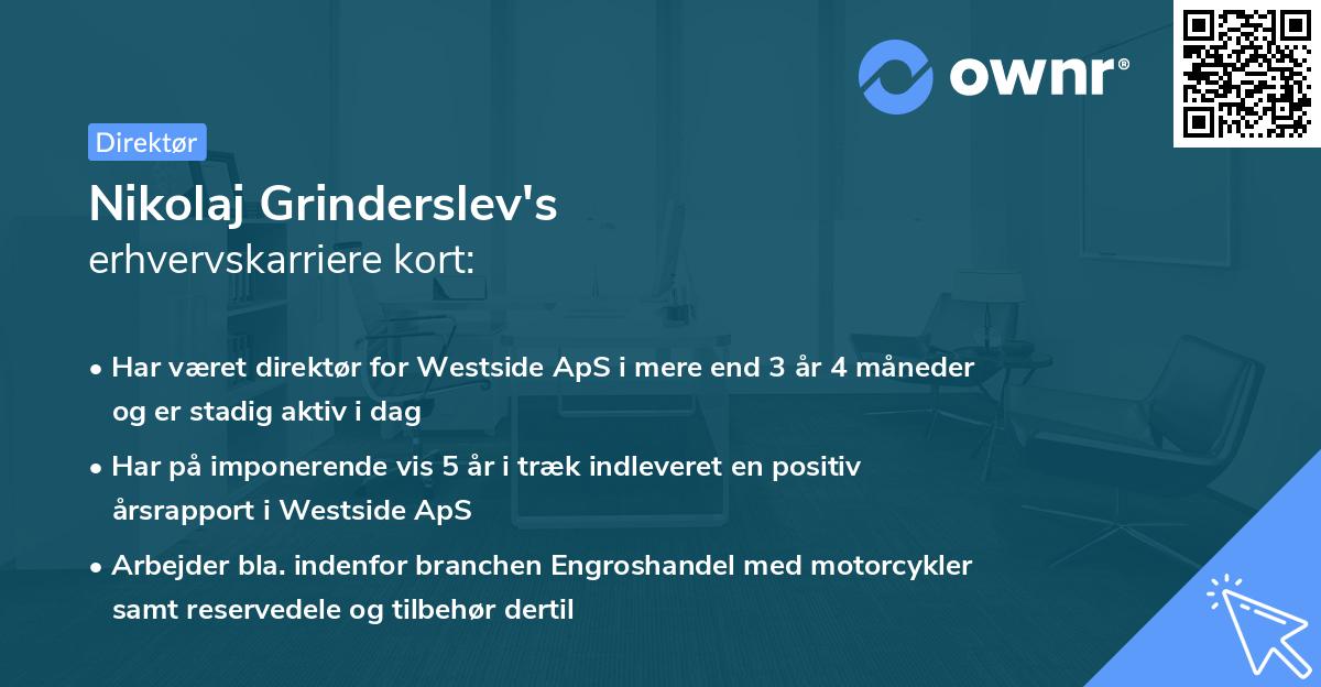Nikolaj Grinderslev's erhvervskarriere kort