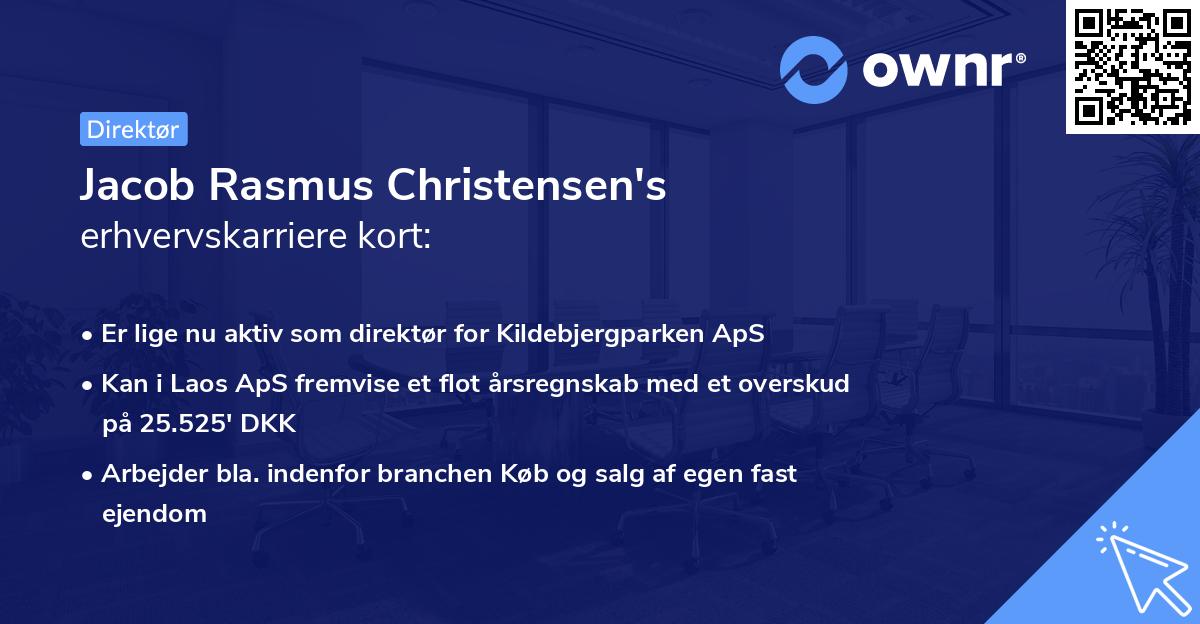 Jacob Rasmus Christensen's erhvervskarriere kort