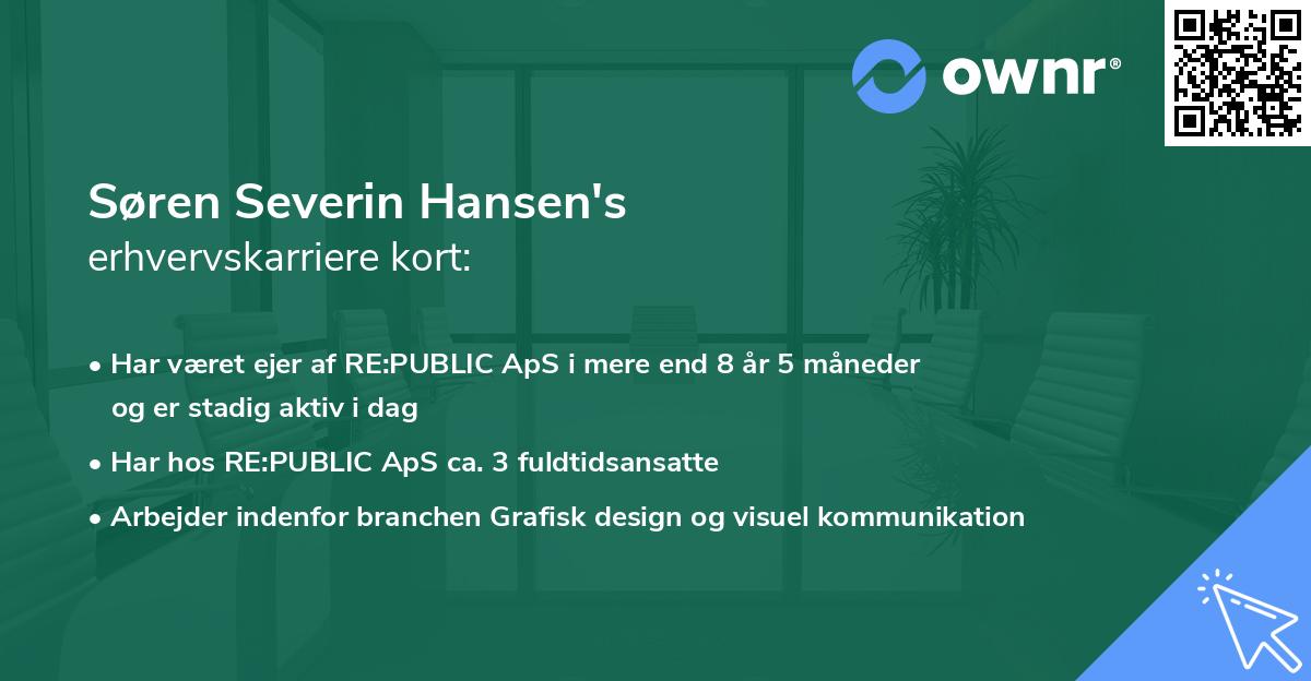 Søren Severin Hansen's erhvervskarriere kort