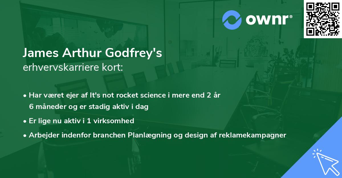 James Arthur Godfrey's erhvervskarriere kort