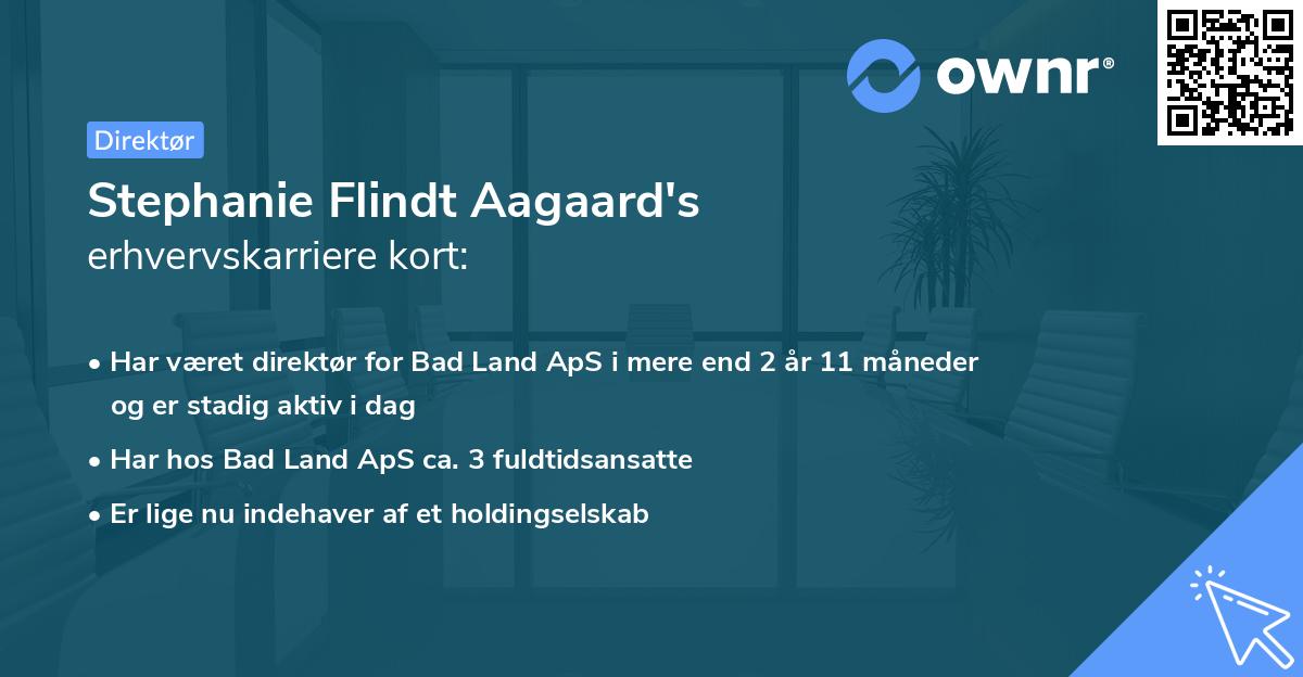 Stephanie Flindt Aagaard's erhvervskarriere kort