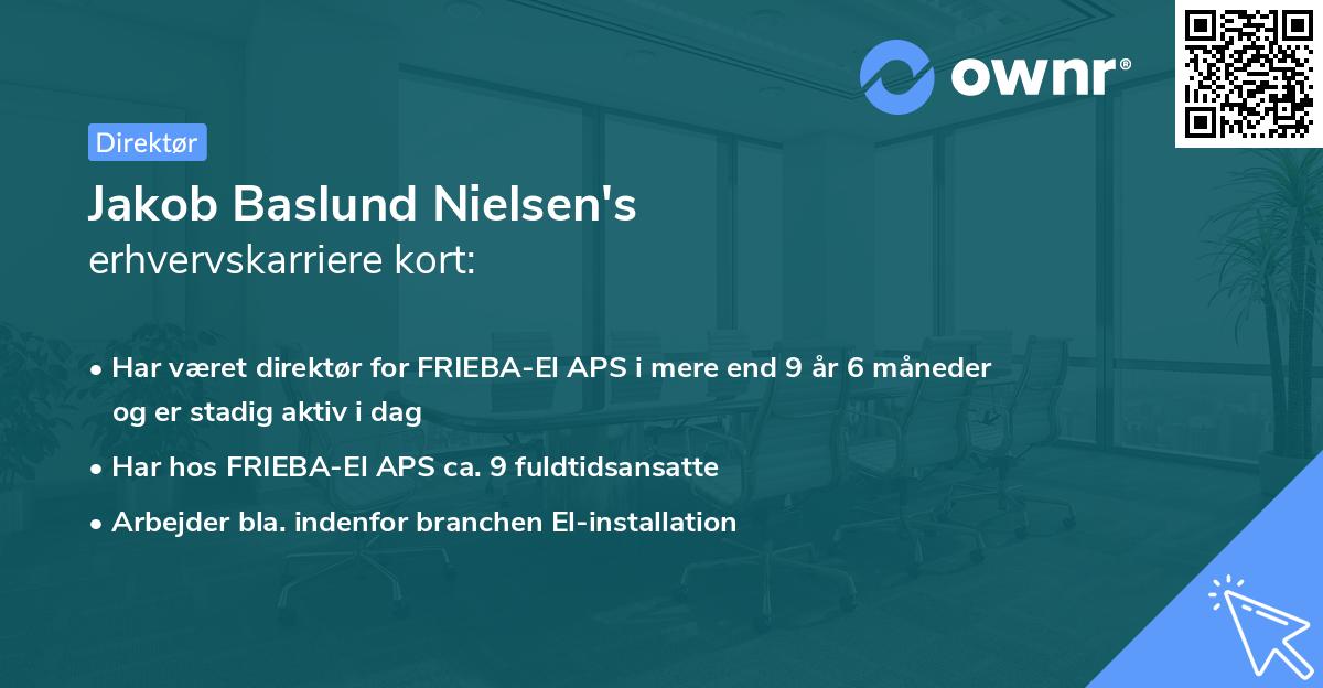 Jakob Baslund Nielsen's erhvervskarriere kort