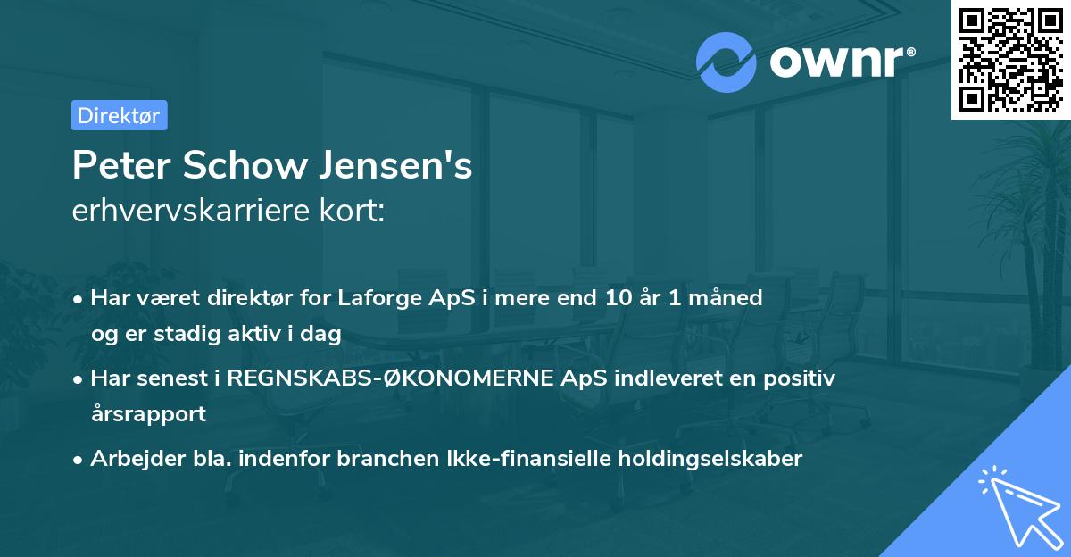 Peter Schow Jensen's erhvervskarriere kort