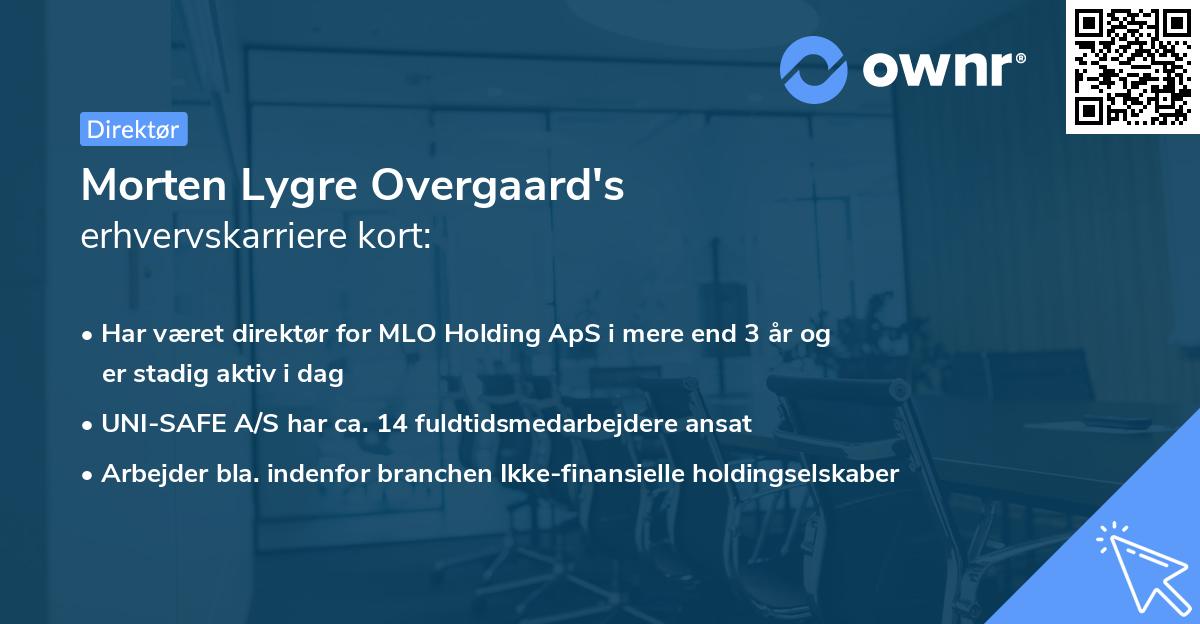 Morten Lygre Overgaard's erhvervskarriere kort