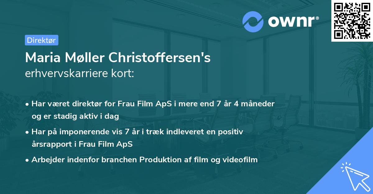 Maria Møller Christoffersen's erhvervskarriere kort