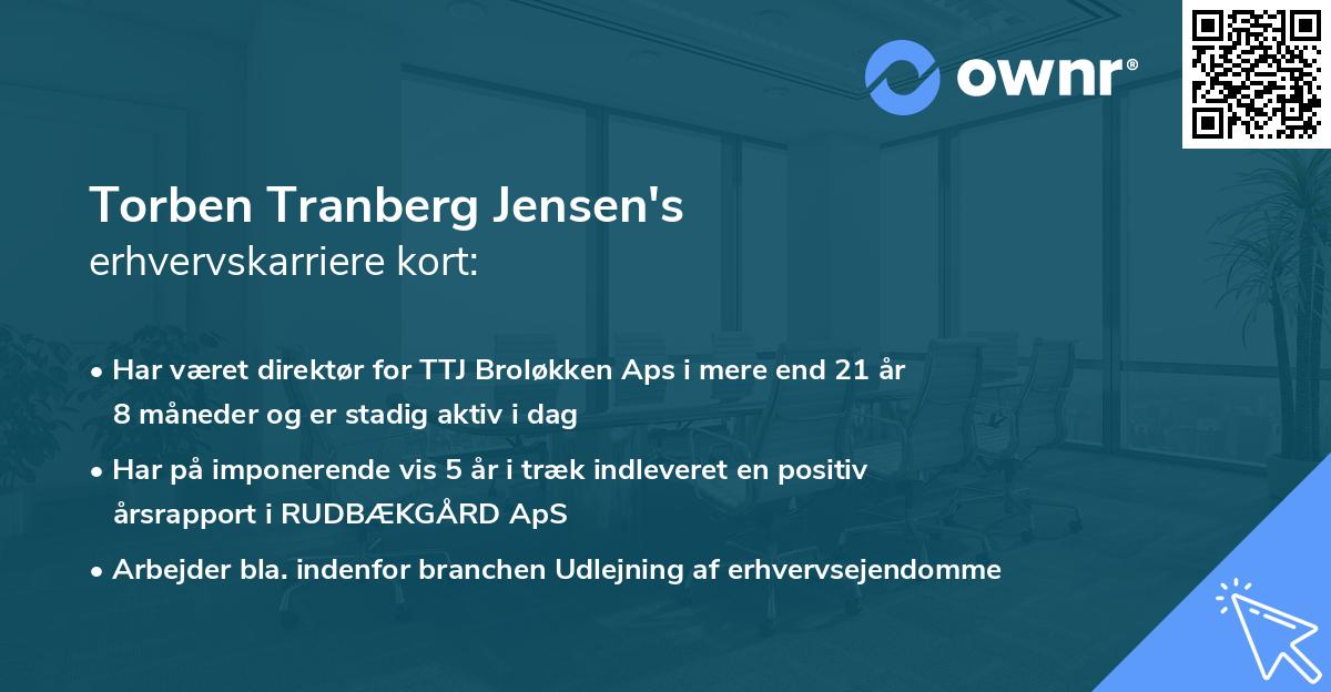 Torben Tranberg Jensen's erhvervskarriere kort