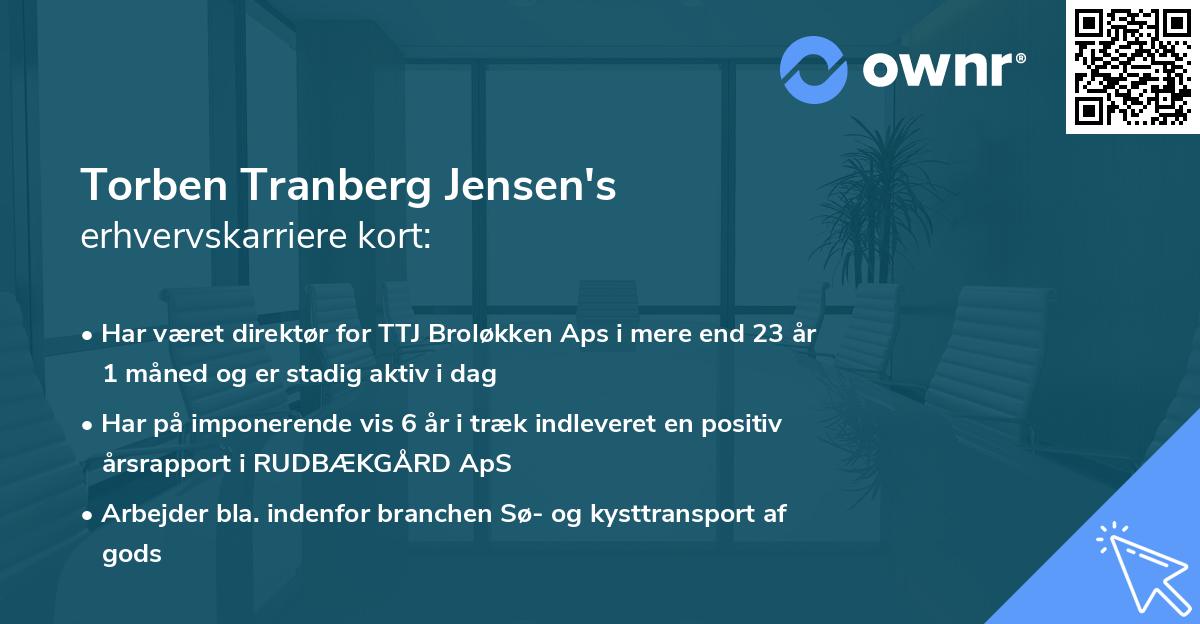 Torben Tranberg Jensen's erhvervskarriere kort
