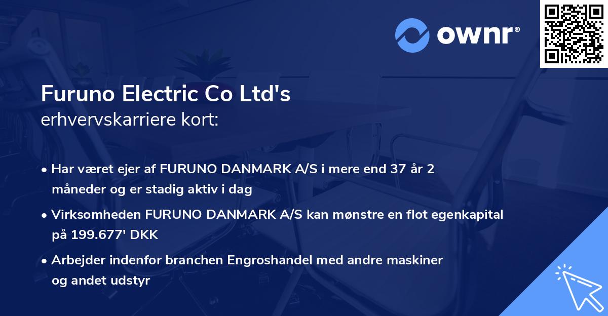 Furuno Electric Co Ltd's erhvervskarriere kort