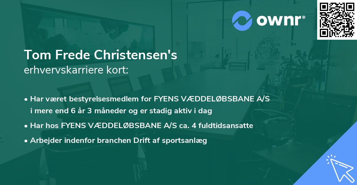 Tom Frede Christensen's erhvervskarriere kort