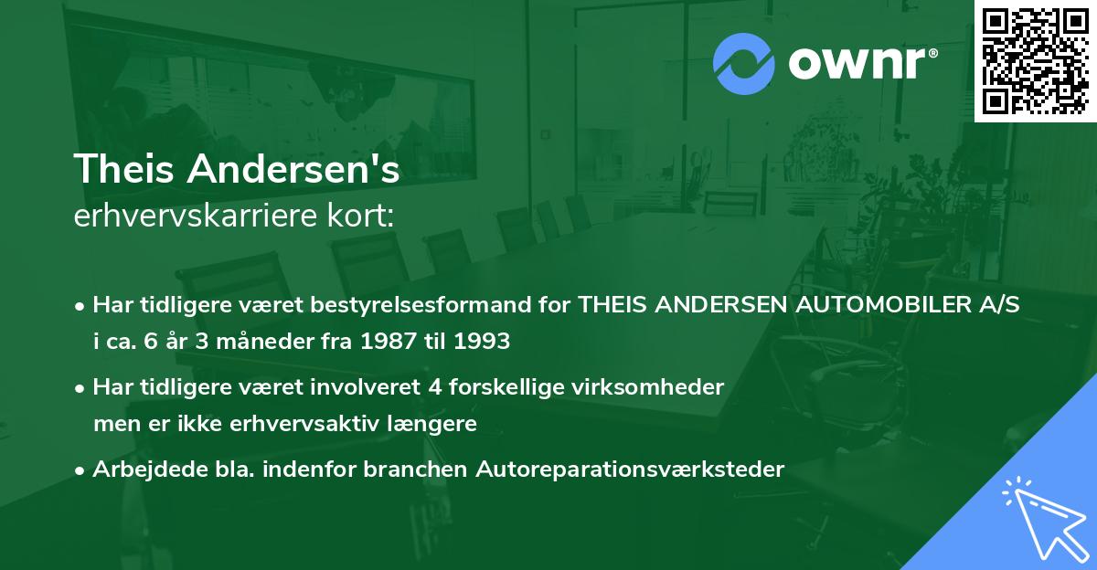 Theis Andersen's erhvervskarriere kort