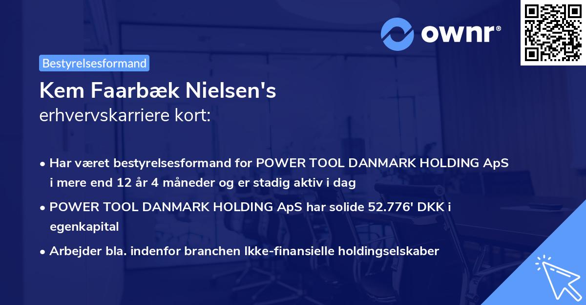 Kem Faarbæk Nielsen's erhvervskarriere kort