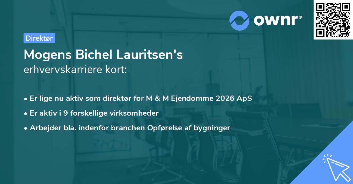 Mogens Bichel Lauritsen's erhvervskarriere kort