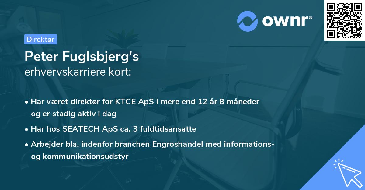 Peter Fuglsbjerg's erhvervskarriere kort