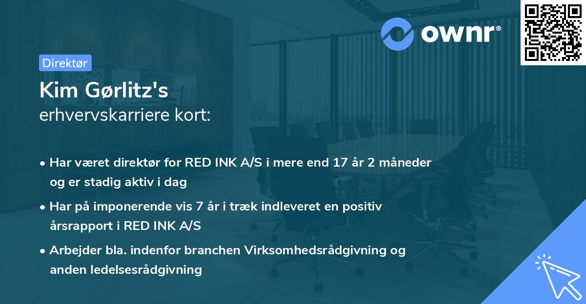 Kim Gørlitz's erhvervskarriere kort