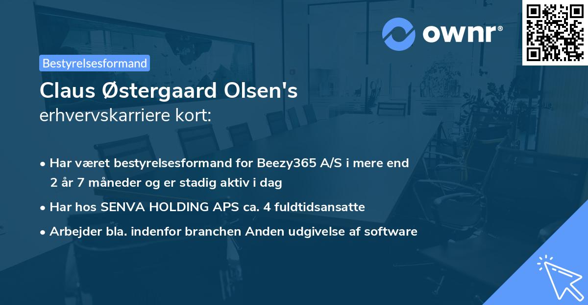 Claus Østergaard Olsen's erhvervskarriere kort