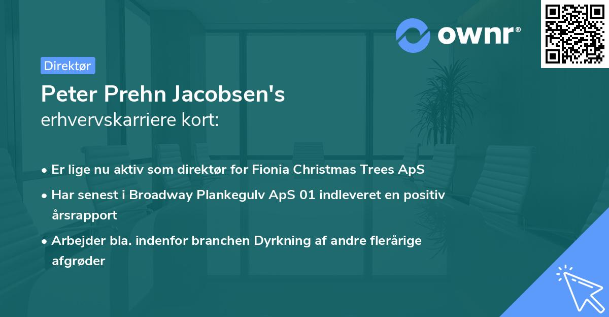 Peter Prehn Jacobsen's erhvervskarriere kort