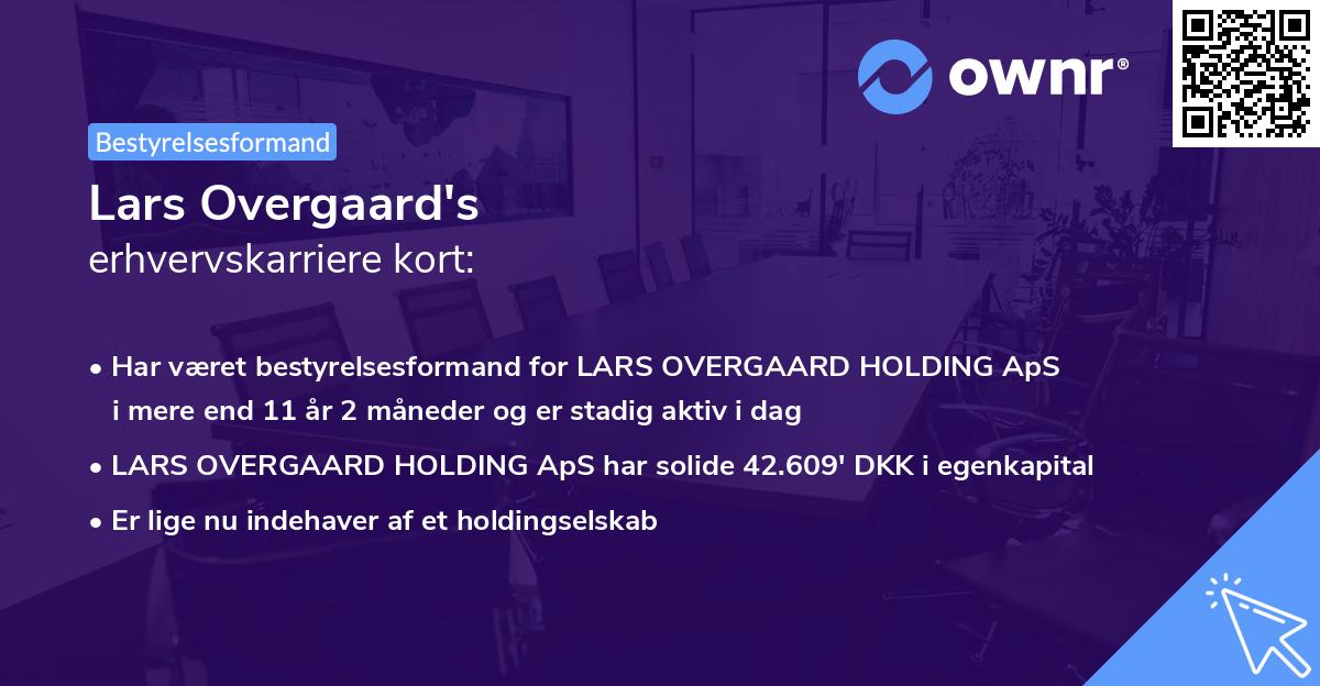 Lars Overgaard's erhvervskarriere kort