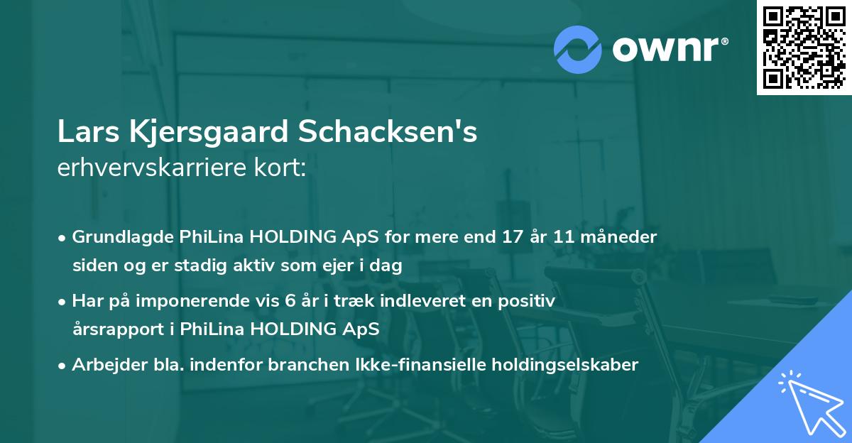 Lars Kjersgaard Schacksen's erhvervskarriere kort