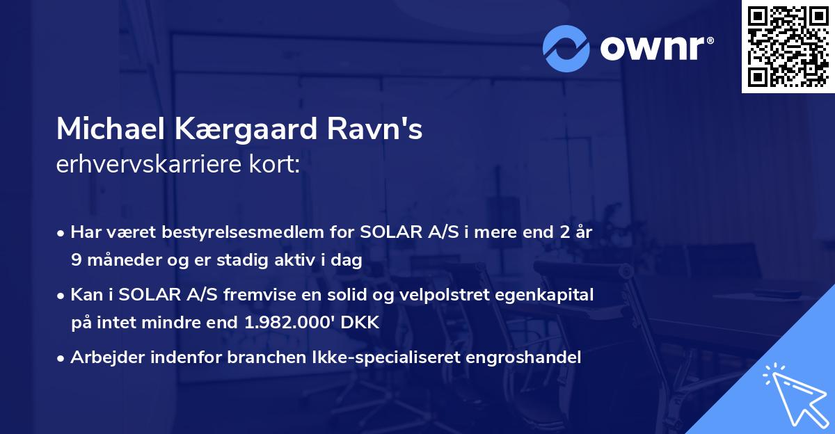 Michael Kærgaard Ravn's erhvervskarriere kort