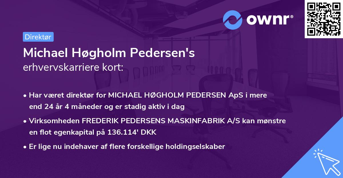 Michael Høgholm Pedersen's erhvervskarriere kort