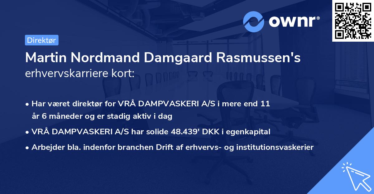 Martin Nordmand Damgaard Rasmussen's erhvervskarriere kort