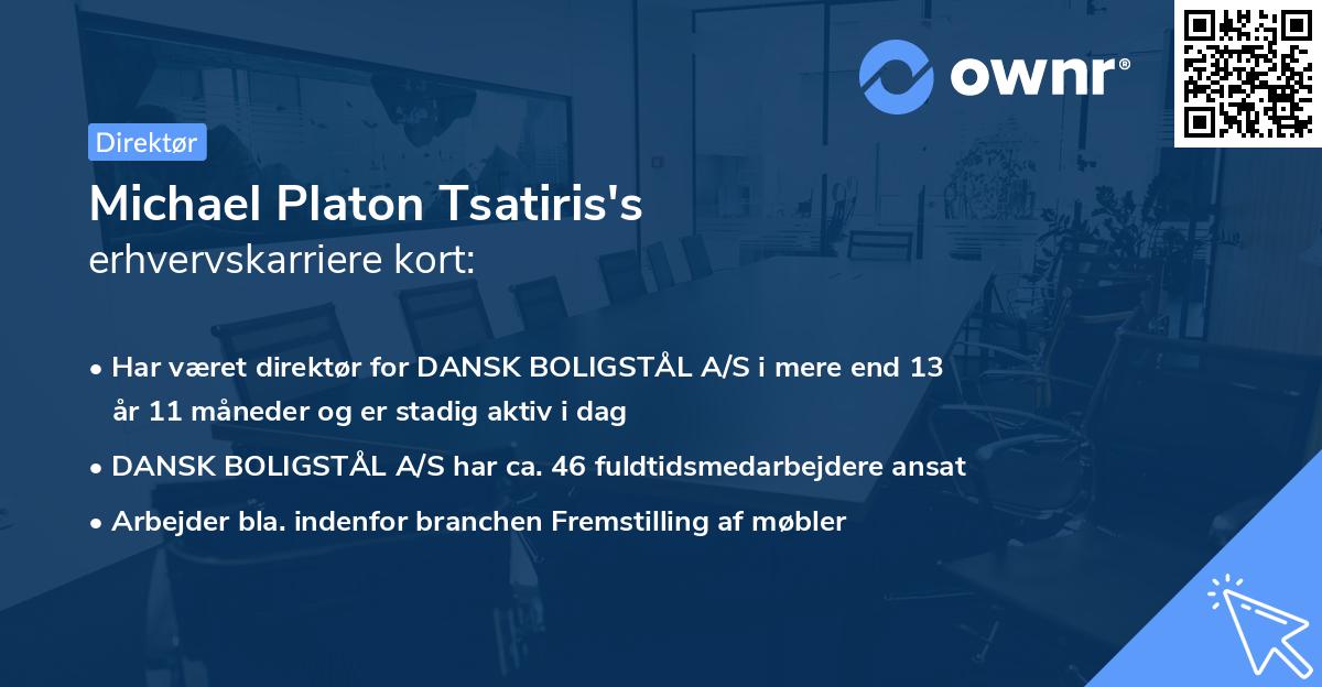 Michael Platon Tsatiris's erhvervskarriere kort
