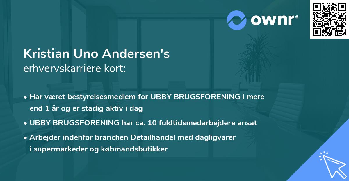 Kristian Uno Andersen's erhvervskarriere kort